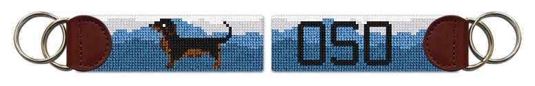 Custom Needlepoint Key Fob