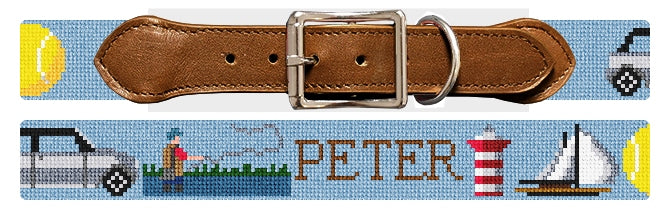 Custom Needlepoint Dog Collar