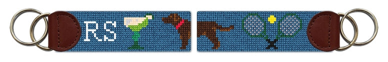 Custom Needlepoint Key Fob