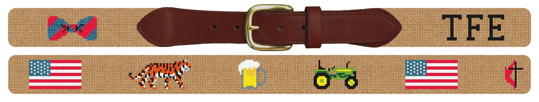 Custom Needlepoint Belt