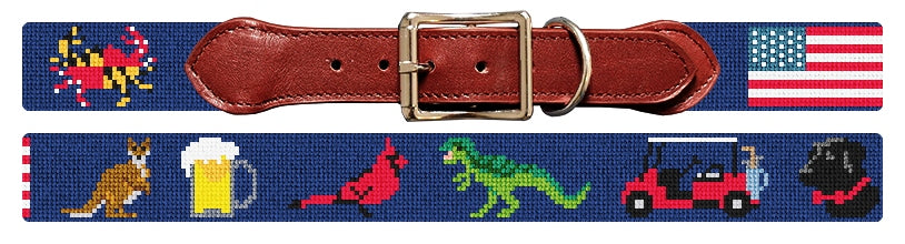 Custom Needlepoint Dog Collar