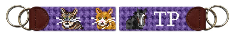Custom Needlepoint Key Fob