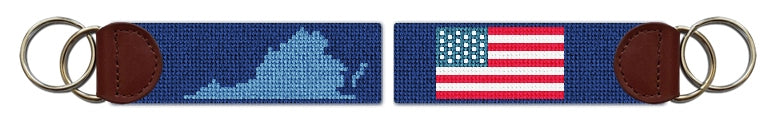 Custom Needlepoint Key Fob