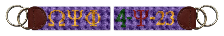 Custom Needlepoint Key Fob