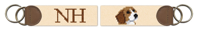 Custom Needlepoint Key Fob