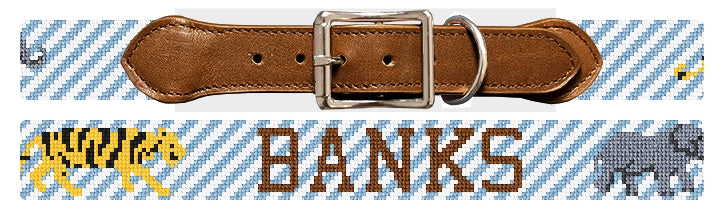Custom Needlepoint Dog Collar