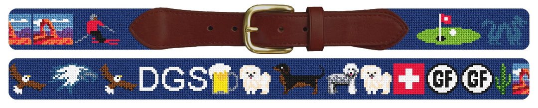 Custom Needlepoint Belt
