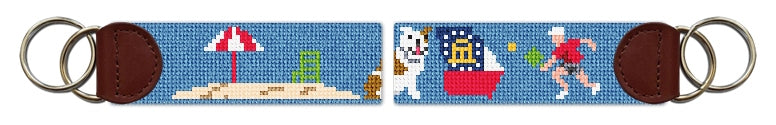 Custom Needlepoint Key Fob