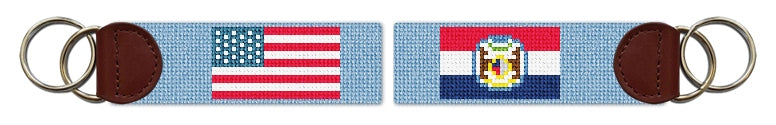 Custom Needlepoint Key Fob