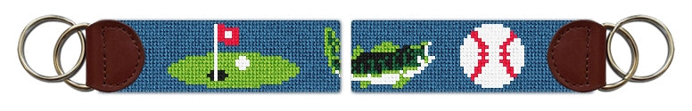 Custom Needlepoint Key Fob