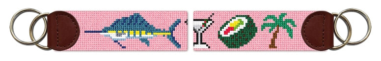 Custom Needlepoint Key Fob
