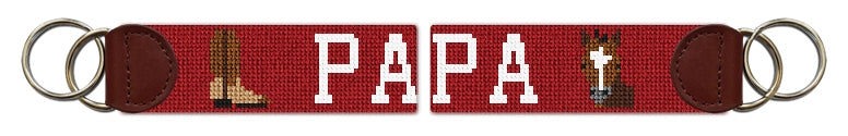 Custom Needlepoint Key Fob