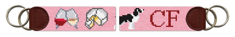 Custom Needlepoint Key Fob