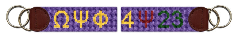 Custom Needlepoint Key Fob