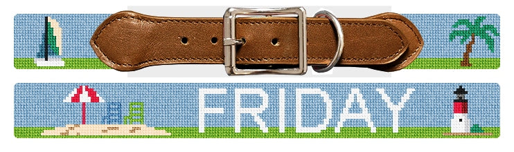 Custom Needlepoint Dog Collar