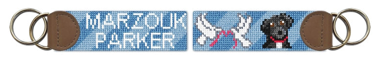 Custom Needlepoint Key Fob