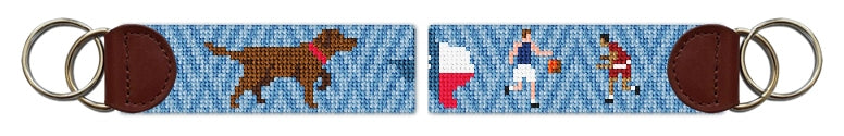 Custom Needlepoint Key Fob