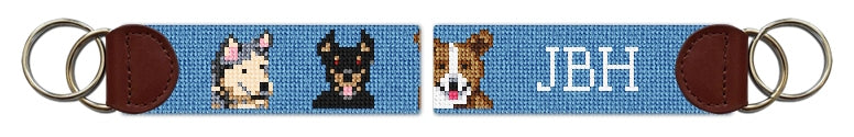 Custom Needlepoint Key Fob