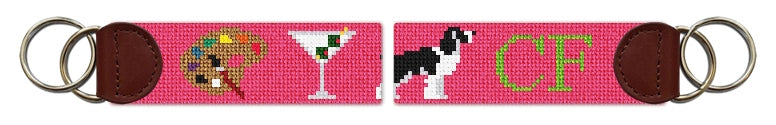Custom Needlepoint Key Fob