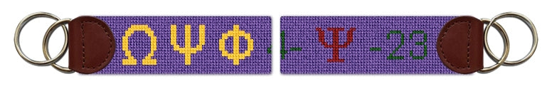 Custom Needlepoint Key Fob