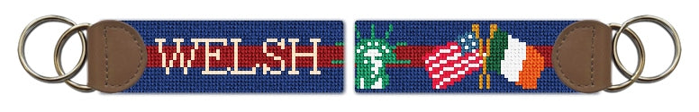 Custom Needlepoint Key Fob