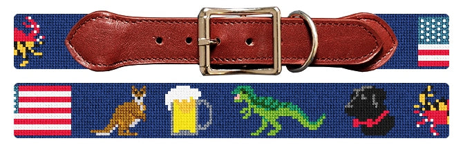Custom Needlepoint Dog Collar