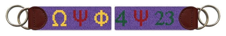 Custom Needlepoint Key Fob