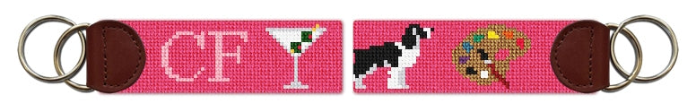 Custom Needlepoint Key Fob