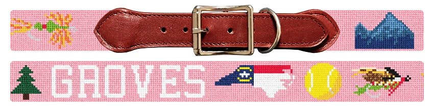 Custom Needlepoint Dog Collar