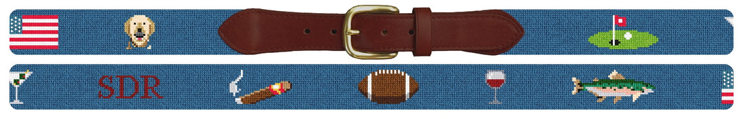 Custom Needlepoint Belt