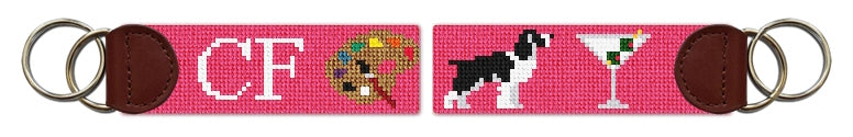 Custom Needlepoint Key Fob
