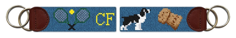 Custom Needlepoint Key Fob