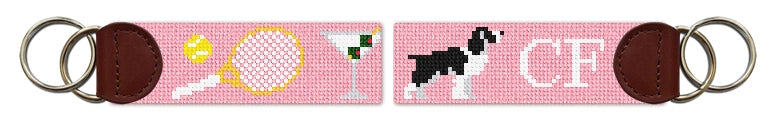Custom Needlepoint Key Fob