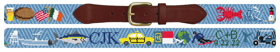 Custom Needlepoint Belt