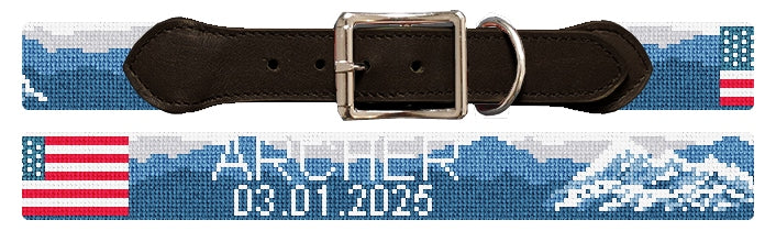Custom Needlepoint Dog Collar