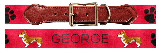 Custom Needlepoint Dog Collar