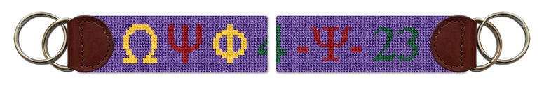 Custom Needlepoint Key Fob