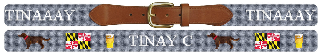 Custom Needlepoint Belt