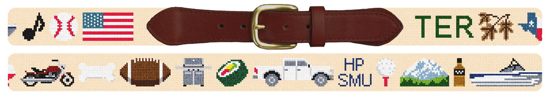 Custom Needlepoint Belt