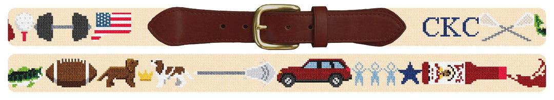 Custom Needlepoint Belt