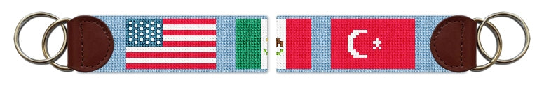 Custom Needlepoint Key Fob