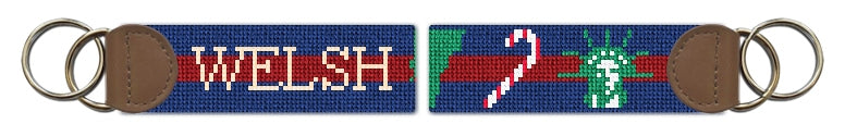 Custom Needlepoint Key Fob