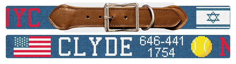 Custom Needlepoint Dog Collar