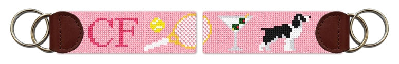 Custom Needlepoint Key Fob