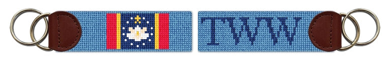 Custom Needlepoint Key Fob