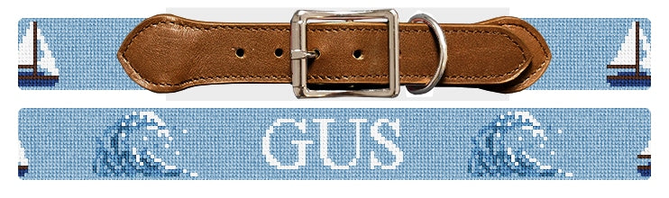 Custom Needlepoint Dog Collar