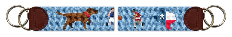 Custom Needlepoint Key Fob