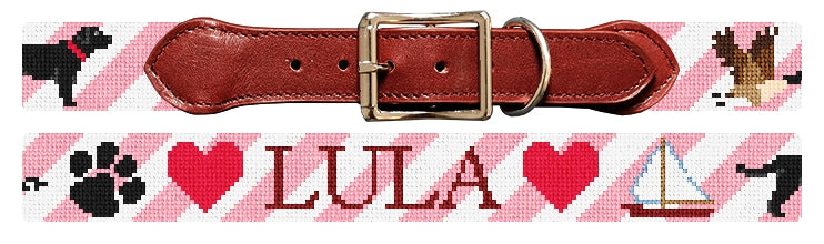 Custom Needlepoint Dog Collar