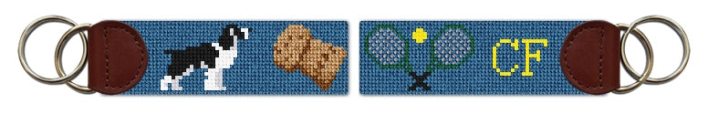 Custom Needlepoint Key Fob