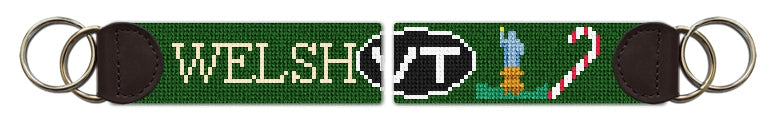 Custom Needlepoint Key Fob